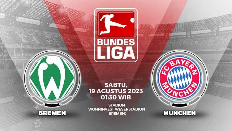 Link live streaming Liga Jerman (Bundesliga) 2023/2024 mempertemukan Wender Bremen vs Bayern Munchen pada Sabtu (18/08/23) dapat disimak di artikel ini. - INDOSPORT