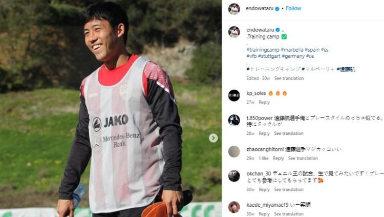 Gelandang Liverpool, Wataru Endo. Foto: instagram/endowataru.
