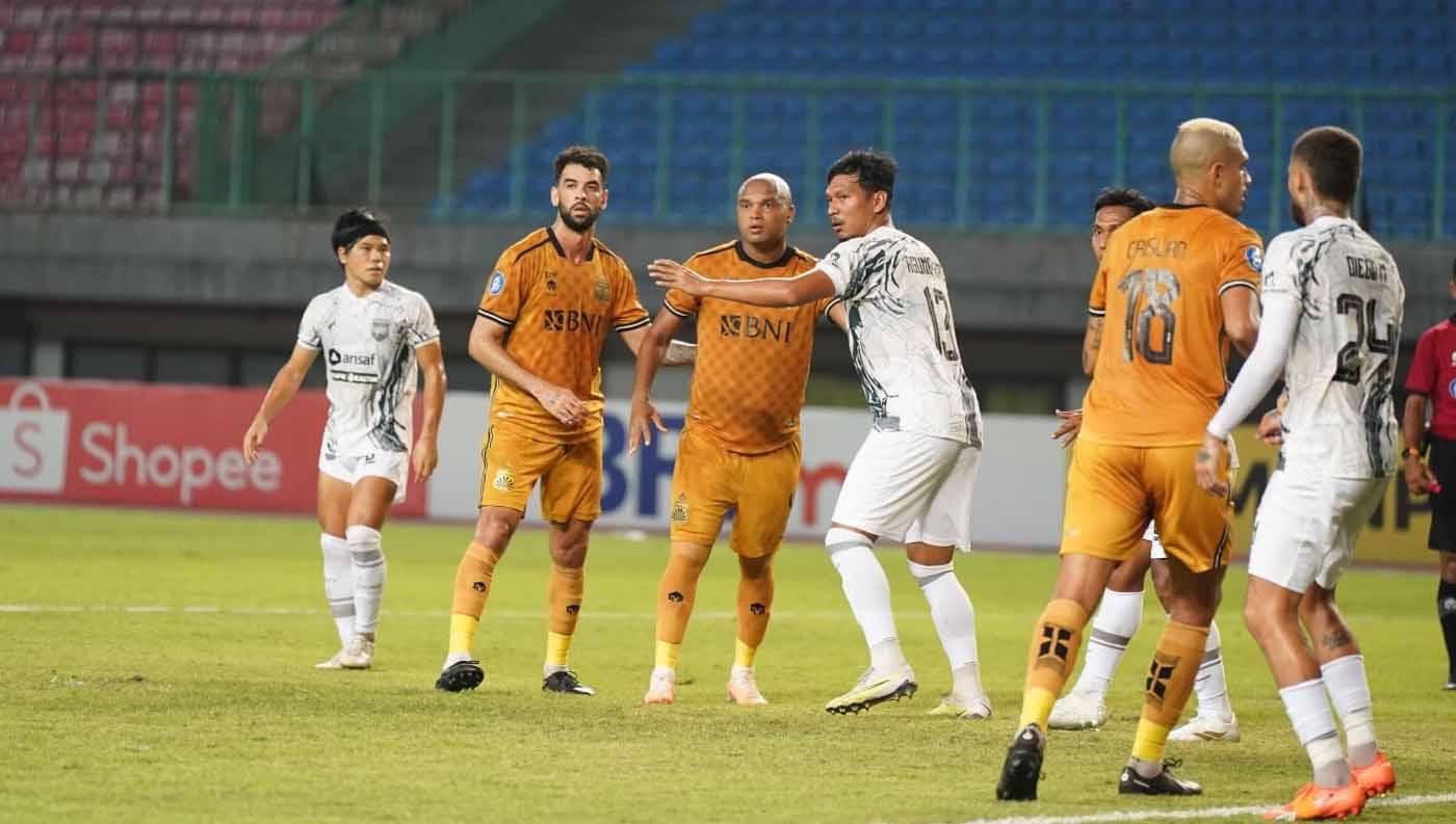 Pertandingan antara Bhayangkara FC vs Borneo FC pada pekan kesembilan laga Liga 1 di Stadion Patriot (Bekasi), Jumat (18/08/23). (Foto: MO Bhayangkara FC)
