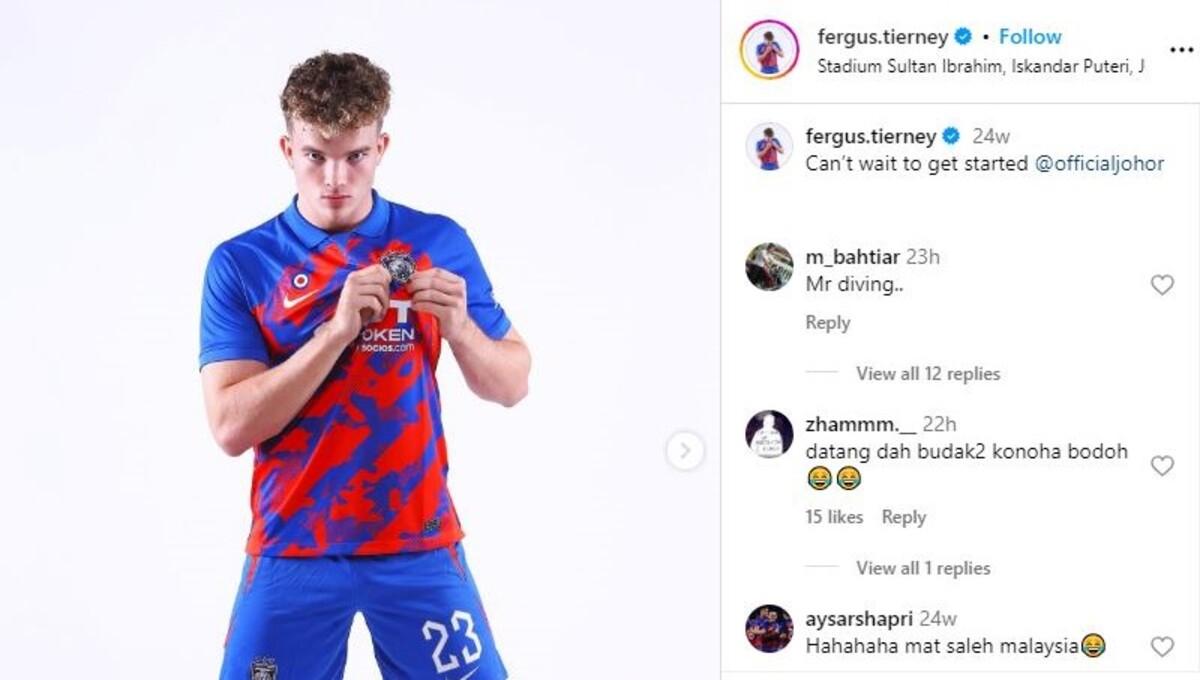 Fergus Tierney, pemain Timnas Malaysia yang dua kali membobol gawang Timnas Indonesia U-23 di Piala AFF U-23 2023. (Foto: IG @fergus.tierney)