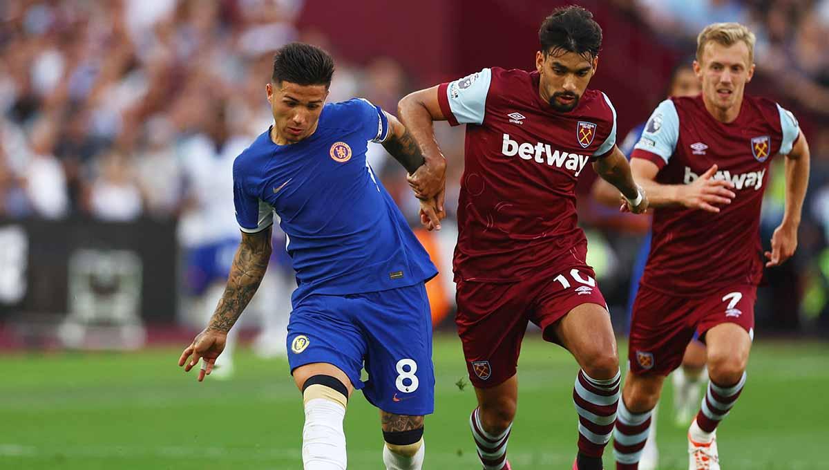 Chelsea menderita kekalahan menyakitkan di pekan kedua Liga Inggris (Premier League) 2023/2024 dari West Ham United pada Minggu (20/08/23) malam lalu. - INDOSPORT