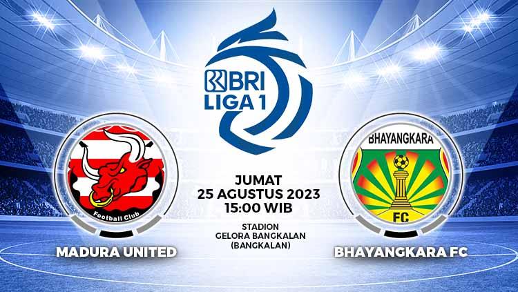 Prediksi Pertandingan antara Madura United vs Bhayangkara FC (RBI Liga 1).