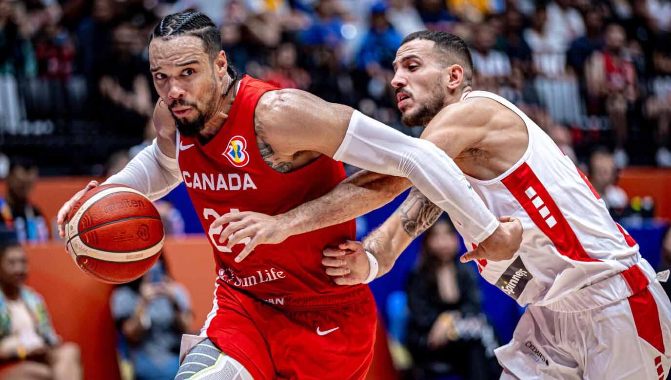 Pertandingan di ajang FIBA World Cup 2023 antara Lebanon vs Kanada yang berlangsung di Indonesia Arena. (Foto: FIBA World Cup 2023) - INDOSPORT
