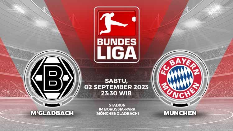 Prediksi pertandingan Liga Jerman (Bundesliga) 2023/2024 antara Borussia Monchengladbach vs Bayern Munchen, Sabtu (02/09/23) malam dapat disimak di artikel ini.