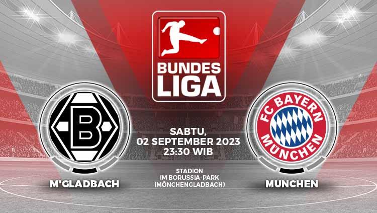 Link live streaming Liga Jerman (Bundesliga) 2023/2024 antara Borussia Monchengladbach vs Bayern Munchen, Sabtu (02/09/23) malam WIB di berita ini. - INDOSPORT