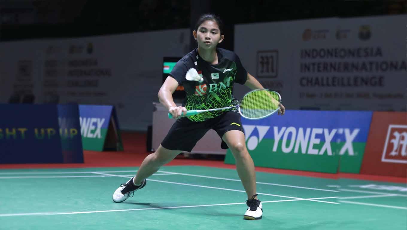 Tunggal putri Indonesia Tasya Farahnailah di turnamen Xpora Indonesia International Challenge 2023. (Foto: PBSI) - INDOSPORT