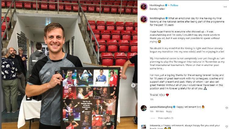 Pebulutangkis Denmark, HK Solberg Vittinghus umumkan pensiun.