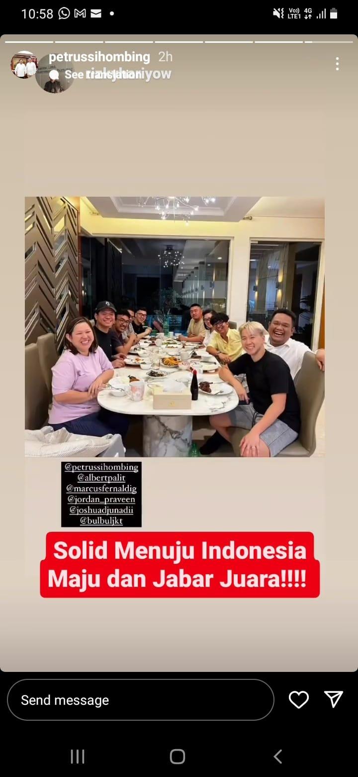 Marcus Gideon berpotensi maju jadi caleg? Copyright: Instagram @petrussihombing