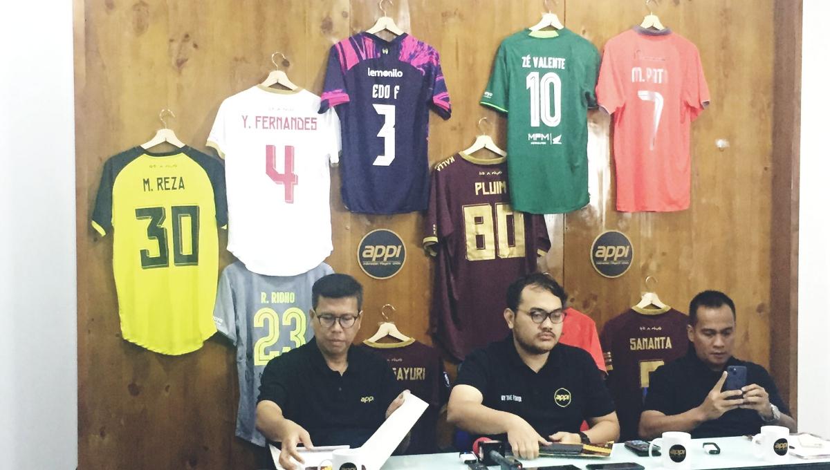 Jumpa pers APPI terkait klub Liga 2 yang bermasalah.