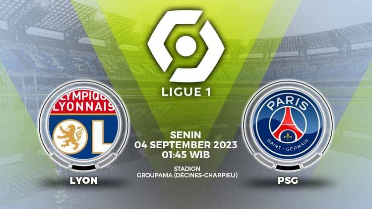 Link live streaming Liga Prancis antara Olympique Lyon vs Paris Saint-Germain (PSG), Senin (04/09/23) dini hari WIB, dapat kalian saksikan di berita ini. - INDOSPORT