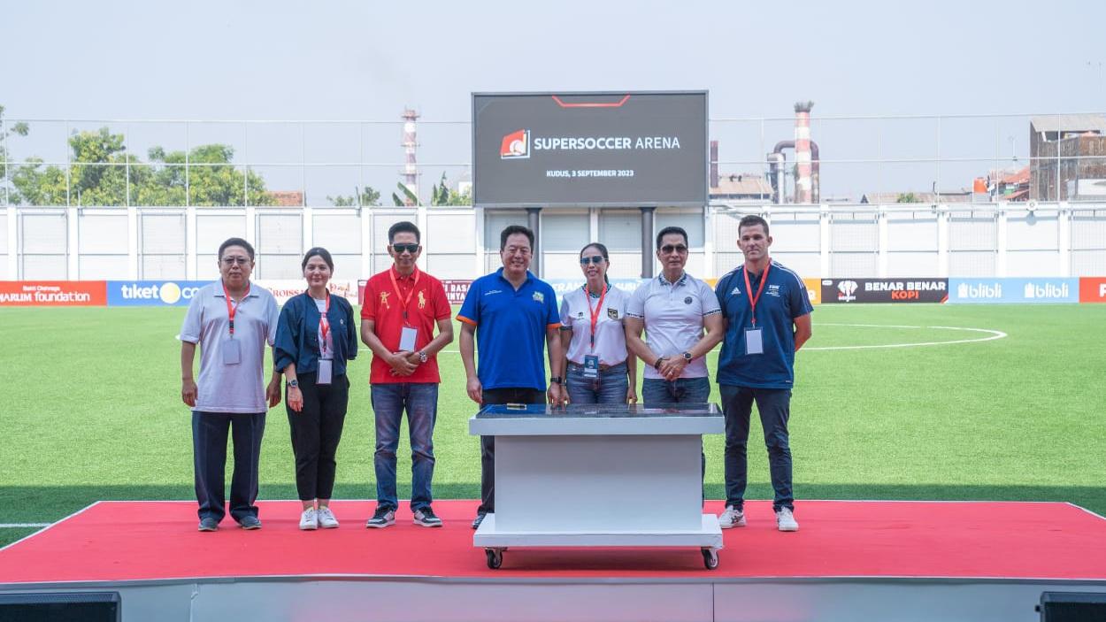 Peresmian Supersoccer Arena di Kudus, Jawa Tengah, Minggu (3/9/23).