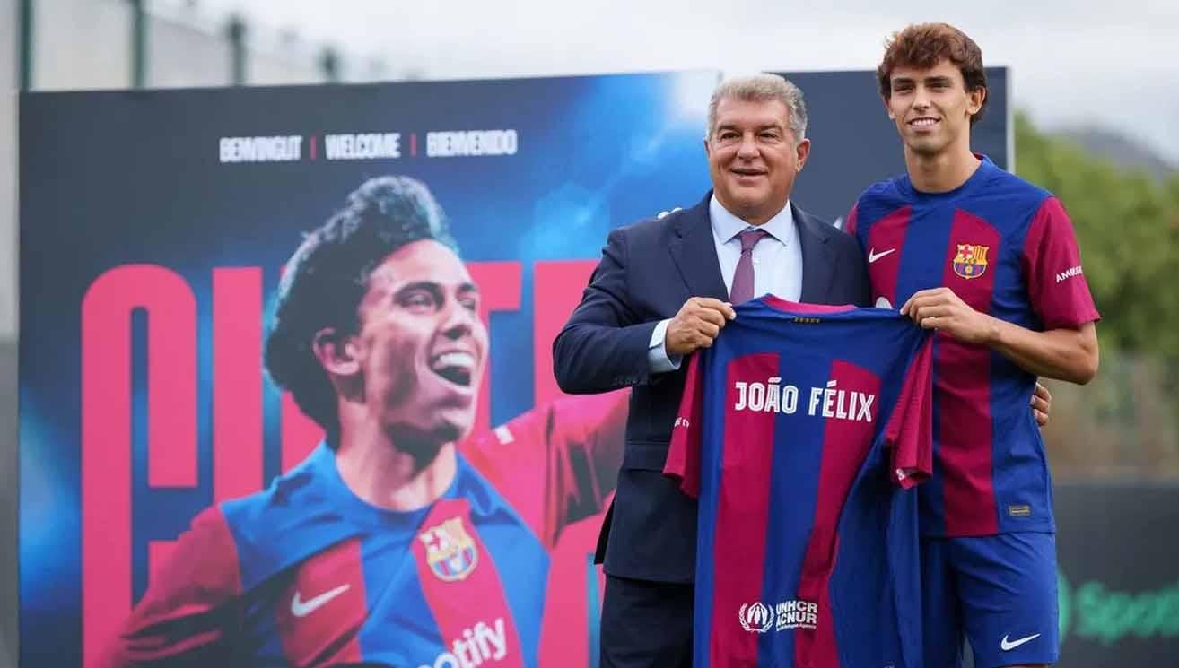 Akhirnya terbongkar bahwa Joao Felix sempat tolak 4 tawaran sebelum gabung raksasa Liga Spanyol (LaLiga), Barcelona, di bursa transfer musim panas 2023. (Foto: fcbarcelona) - INDOSPORT