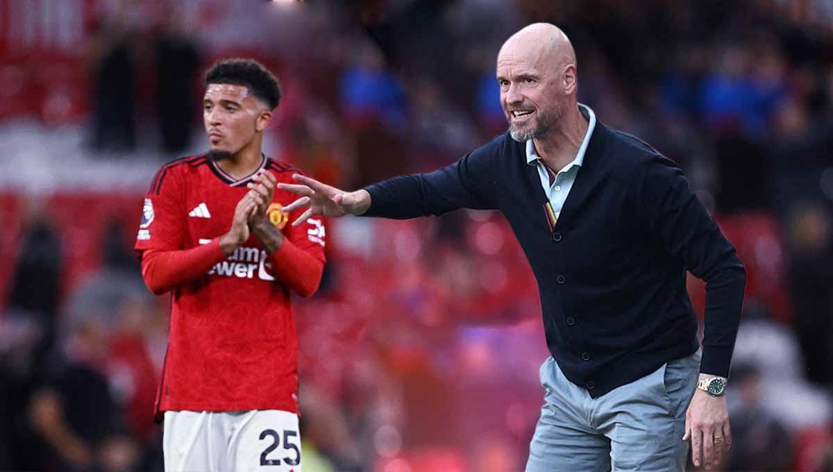 Jadon Sancho sudah memutuskan pelabuhan baru saat dia meninggalkan Manchester United pada Januari 2024, namun klub tersebut bukanlah Juventus. (Foto: REUTERS/Dylan Martinez/David Klein)