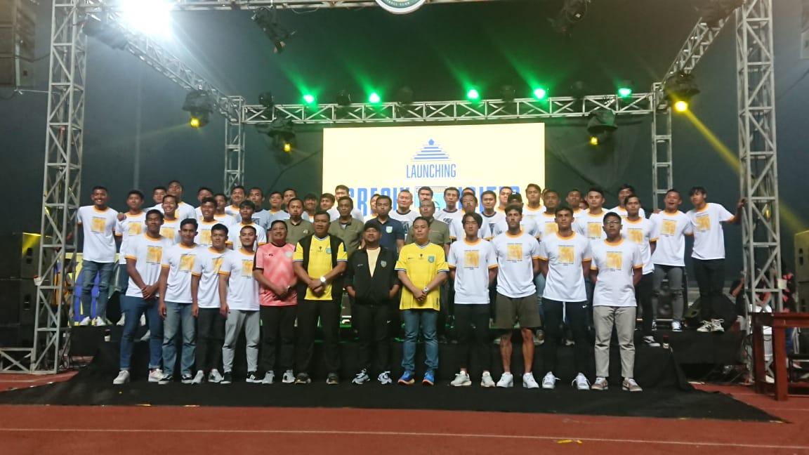 Launching Gresik United mengikuti kompetisi Liga 2 di Stadion Gelora Joko Samudro.