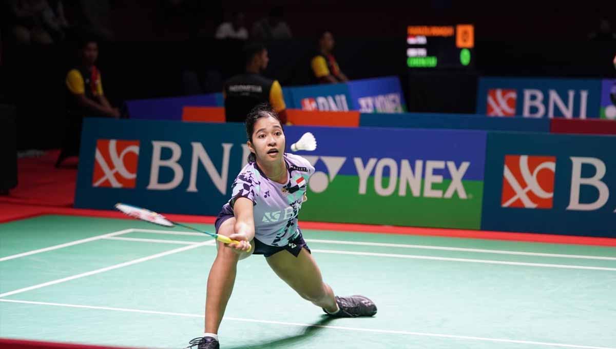 Rekap hasil Indonesia Masters Super 100 2023, Sabtu (9/9/23), di mana tiga bintang bulutangkis tuan rumah sukses melaju ke final, termasuk Ester Nurumi Tri Wardoyo. - INDOSPORT