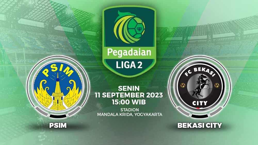 Prediksi Liga 2 antara PSIM Yogyakarta melawan FC Bekasi City di Stadion Mandala Krida, Yogyakarta, Senin (11/09/23). - INDOSPORT