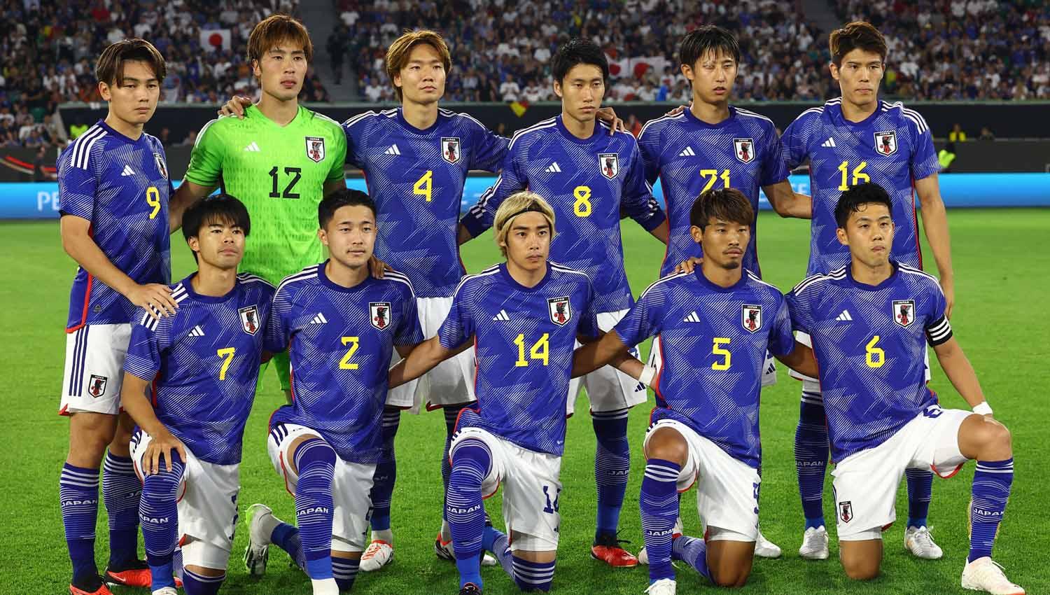 Skuat Timnas Jepang sebelum pertandingan laga persahabatan. (Foto: REUTERS/Lisi Niesner)