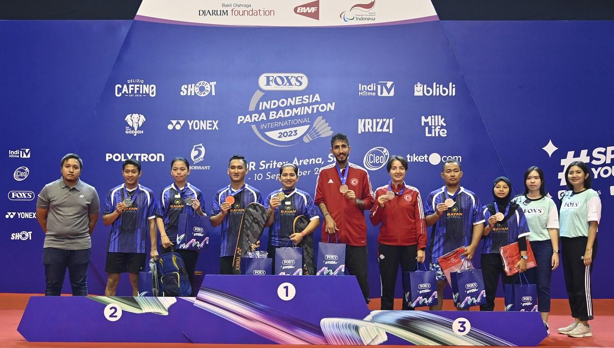 Atlet difabel Leani Ratri Oktila menjuarai FOX’S Indonesia Para Badminton International 2023. - INDOSPORT