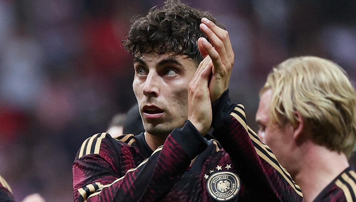 Kai Havertz usai laga persahabatan Jerman vs Jepang (10/09/23). (Foto: REUTERS/Kacper Pempel/File Photo)