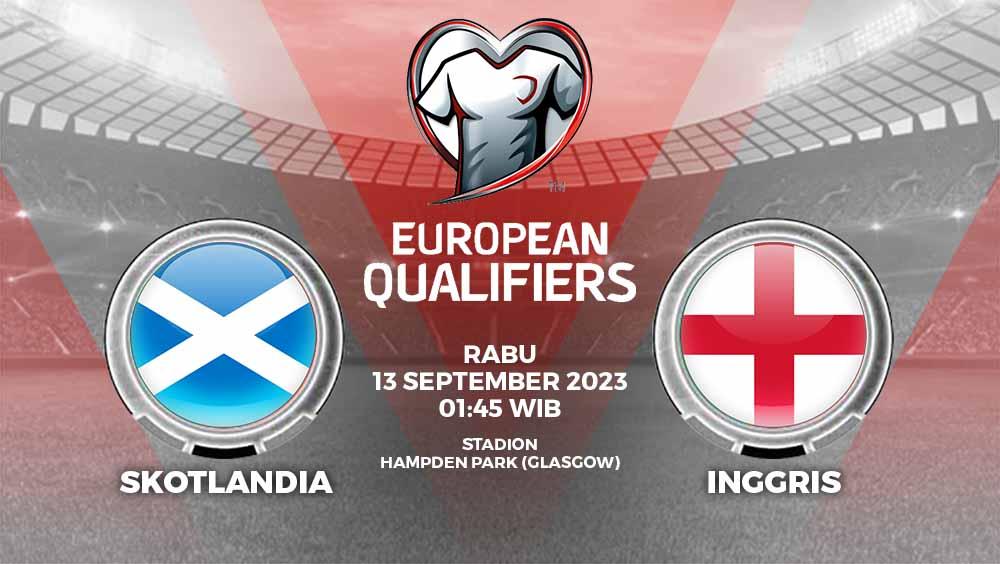 Prediksi laga uji coba persahabatan antara Skotlandia vs Inggris, Rabu (13/09/23) dini hari di Hampden Park Glasgow, dapat disimak di artikel ini.