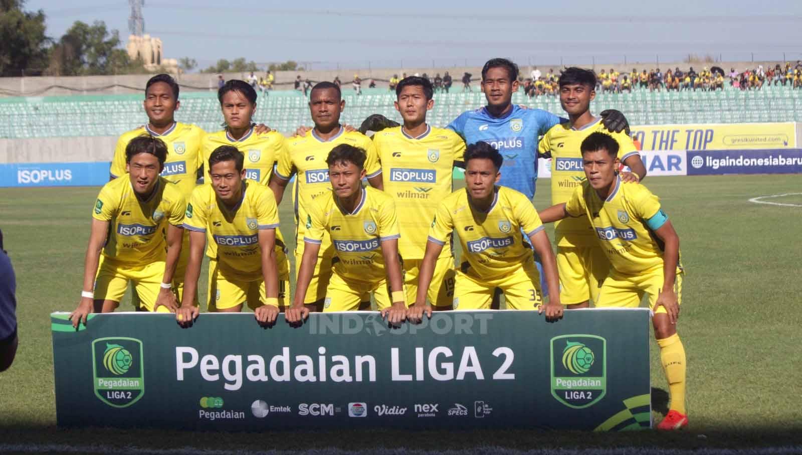 Skuat Gresik United di Liga 2 2023/24. (Foto: Fitra Herdian/INDOSPORT)