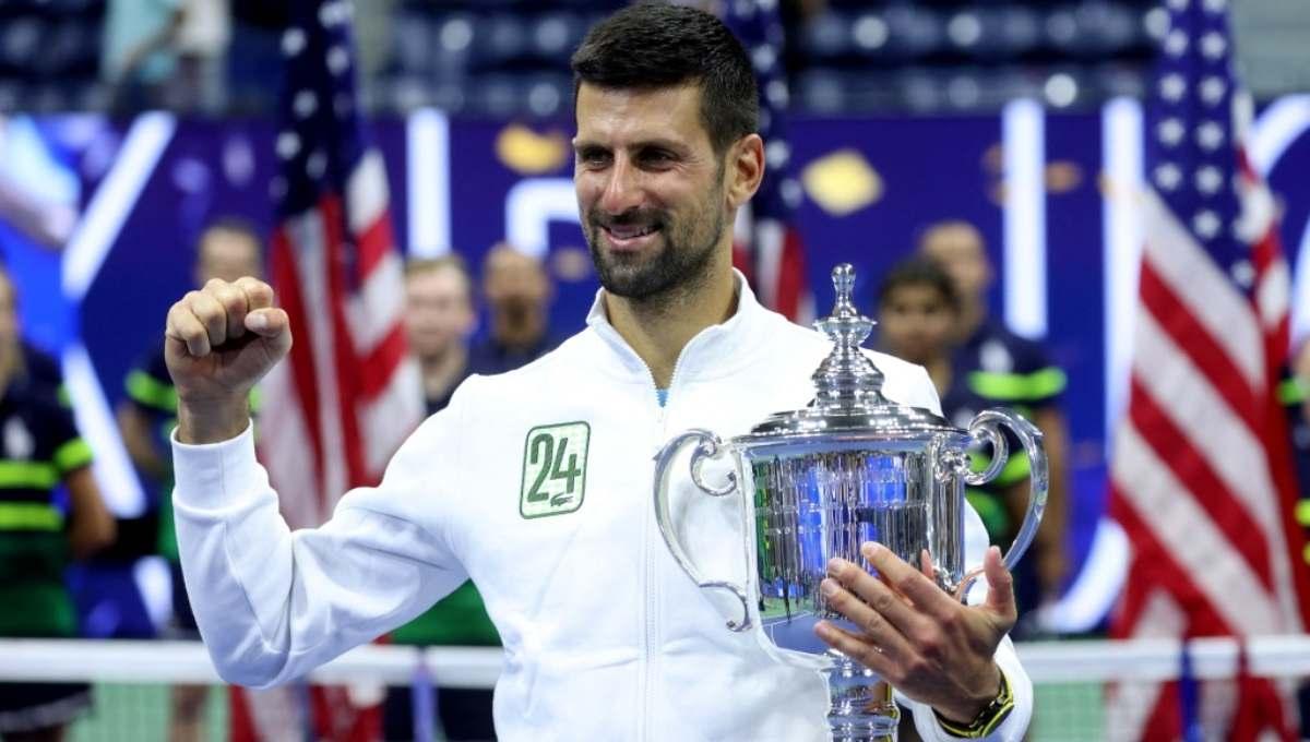 Novak Djokovic saat juara US Open 2023. Foto: REUTERS/Mike Segar. - INDOSPORT