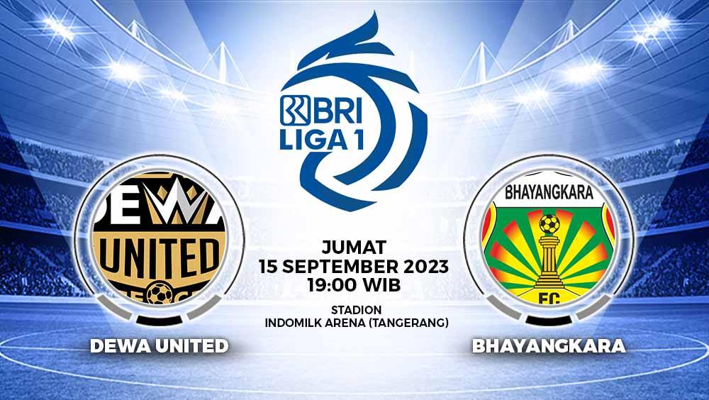 Dewa United dijadwalkan menjamu Bhayangkara FC dipekan ke-12 Liga 1 2023/24, Jumat (15/09/23) di Indomilk Arena, Tangerang. - INDOSPORT