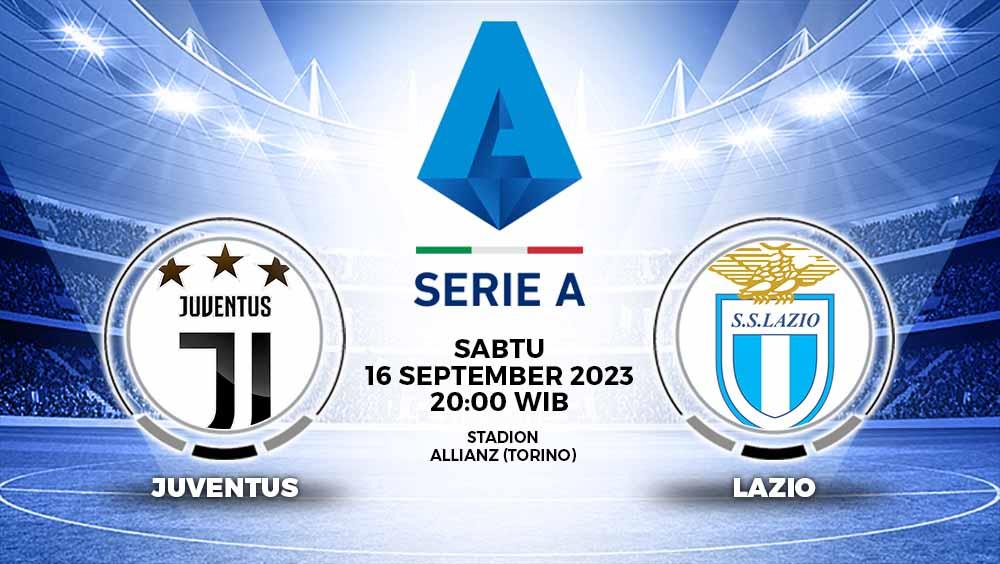 Berikut tersaji prediksi pertandingan Juventus vs Lazio di pekan ke-4 Liga Italia (Serie A) 2023/24 yang akan digelar di Allianz Stadium. - INDOSPORT