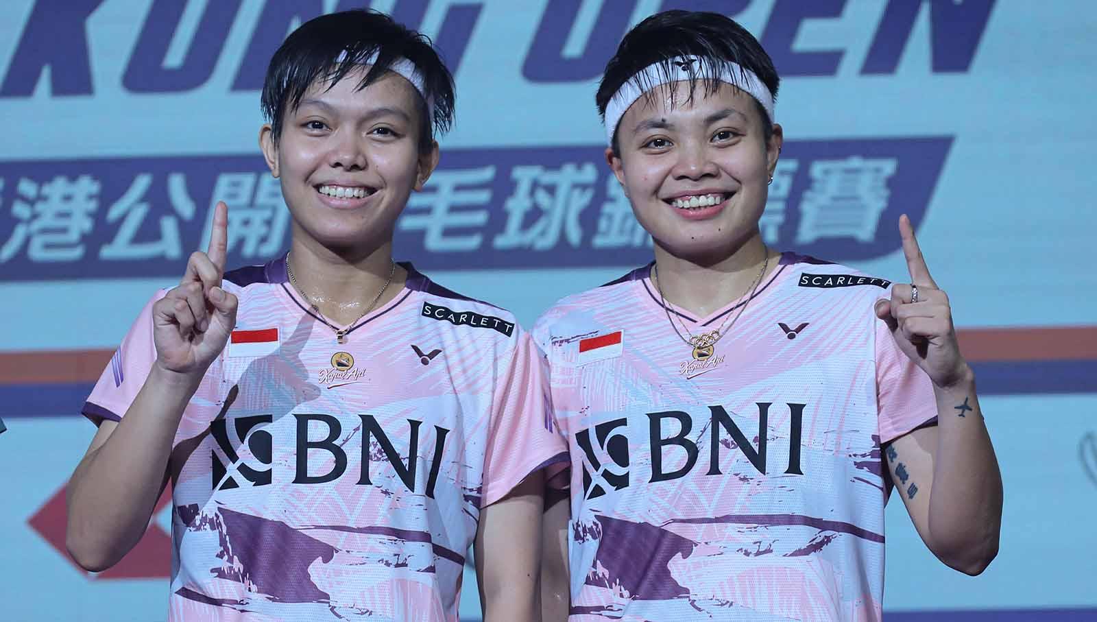 Hasil perempat final bulutangkis beregu Asian Games 2023, di mana Apriyani Rahayu/Siti Fadia Silva Ramadhanti gagal menyumbang poin untuk Indonesia lawan China. (Foto: PBSI)