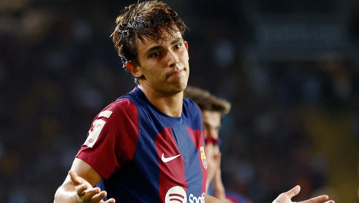 Jelang laga pekan ke-15 Liga Spanyol (La Liga) antara Barcelona vs Atletico Madrid, Senin (04/12/23), Antoine Griezman melempar sindiran untuk Joao Felix. (Foto: REUTERS/Albert Gea)