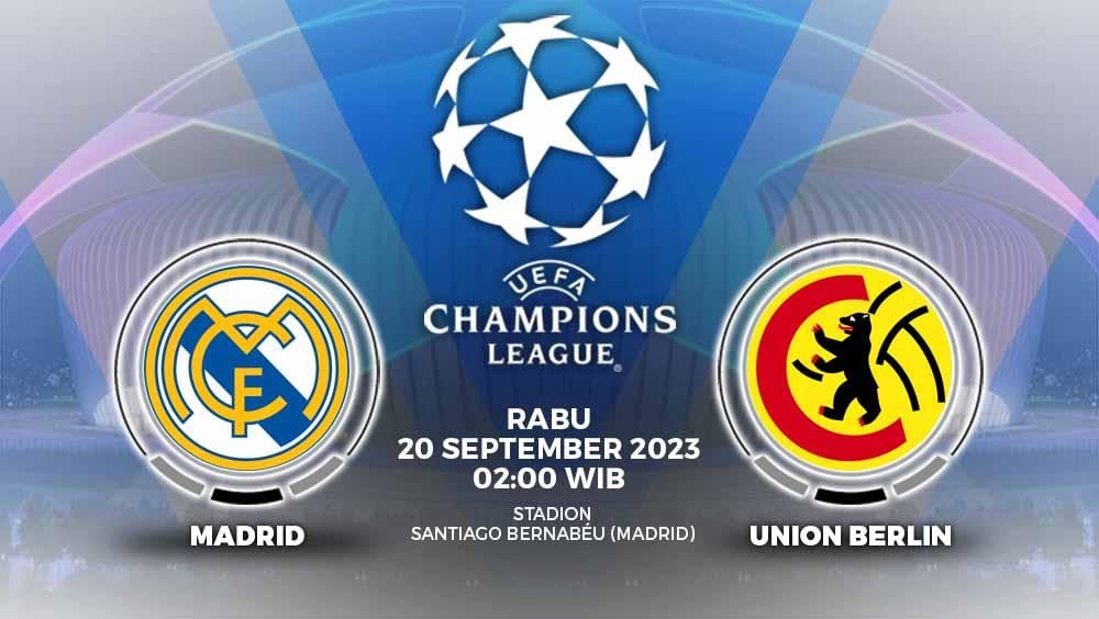 Live Streaming pertandingan antara Real Madrid vs Union Berlin (Liga Champions). - INDOSPORT