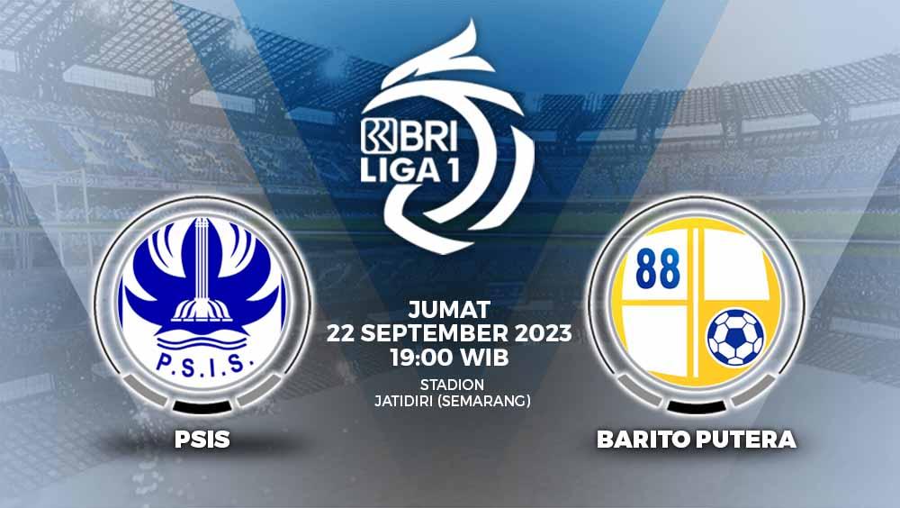 Prediksi pertandingan Liga 1 2023/2024 pekan ke-13 antara PSIS Semarang vs Barito Putera, pada Jumat (22/9/23) malam, dapat disimak di artikel ini.