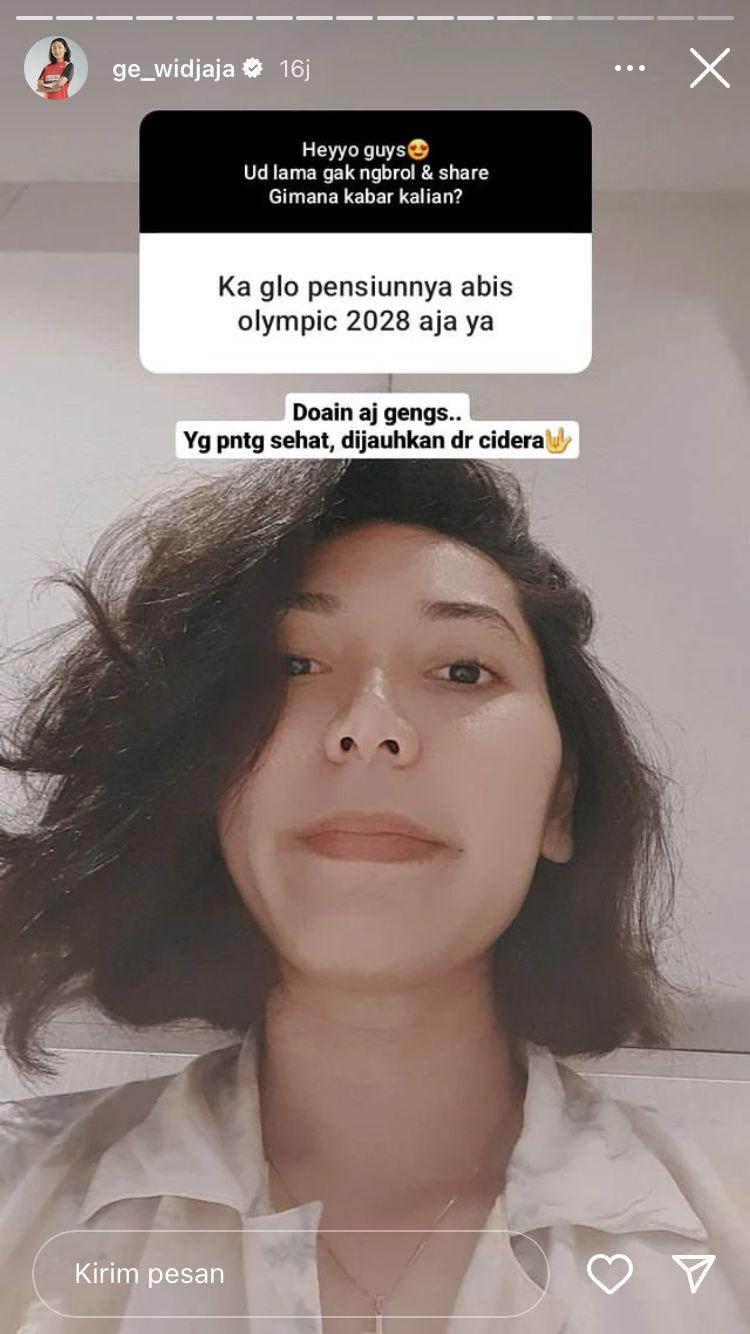 Gloria Widjaja beri bocoran soal pensiun dari dunia bulutangkis. Copyright: instagram @ge_widjaja