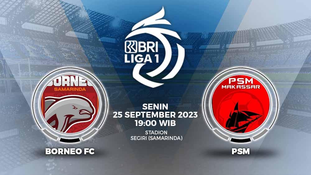 Prediksi pertandingan antara Borneo FC vs PSM Makassar (BRI Liga 1).