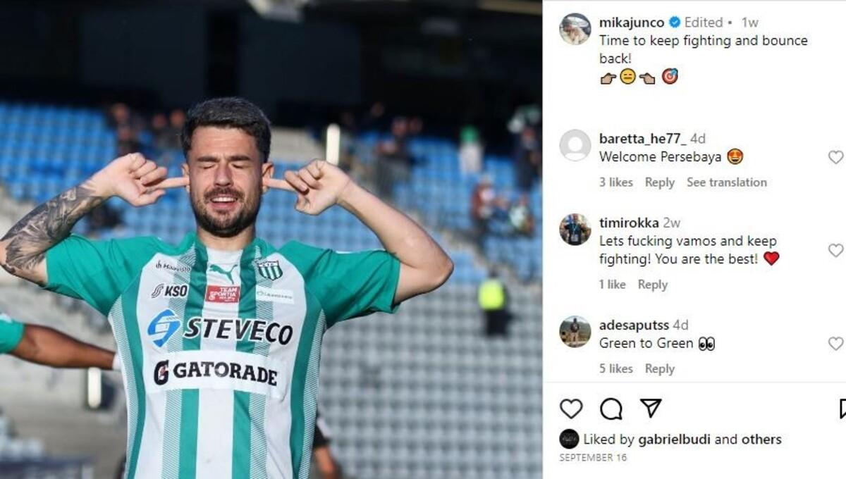 Mika Junco, striker asal Spanyol yang dirumorkan ke Persebaya Surabaya (Foto: IG @mikajunco)