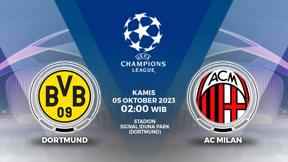 Borussia Dortmund vs AC Milan akan hiasi matchday kedua Grup F Liga Champions 2023/2024 pada Kamis (05/10/23) mendatang dan berikut prediksinya. - INDOSPORT