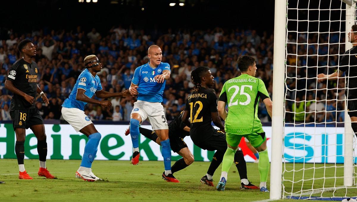 Pertandingan Grup C Liga Champions 2023-2024 antara Napoli menjamu Real Madrid