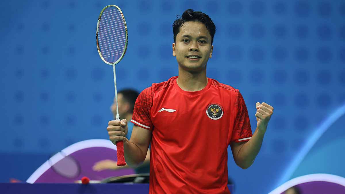 Pebulu tangkis tunggal putra Indonesia, Anthony Sinisuka Ginting di Asian Games 2022. (Foto: PBSI)