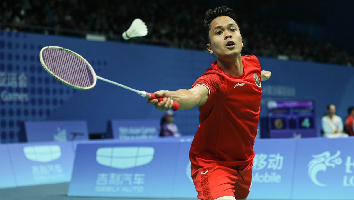 Anthony Sinisuka Ginting di babak 16 besar Asian Games 2022. (Foto: PBSI)