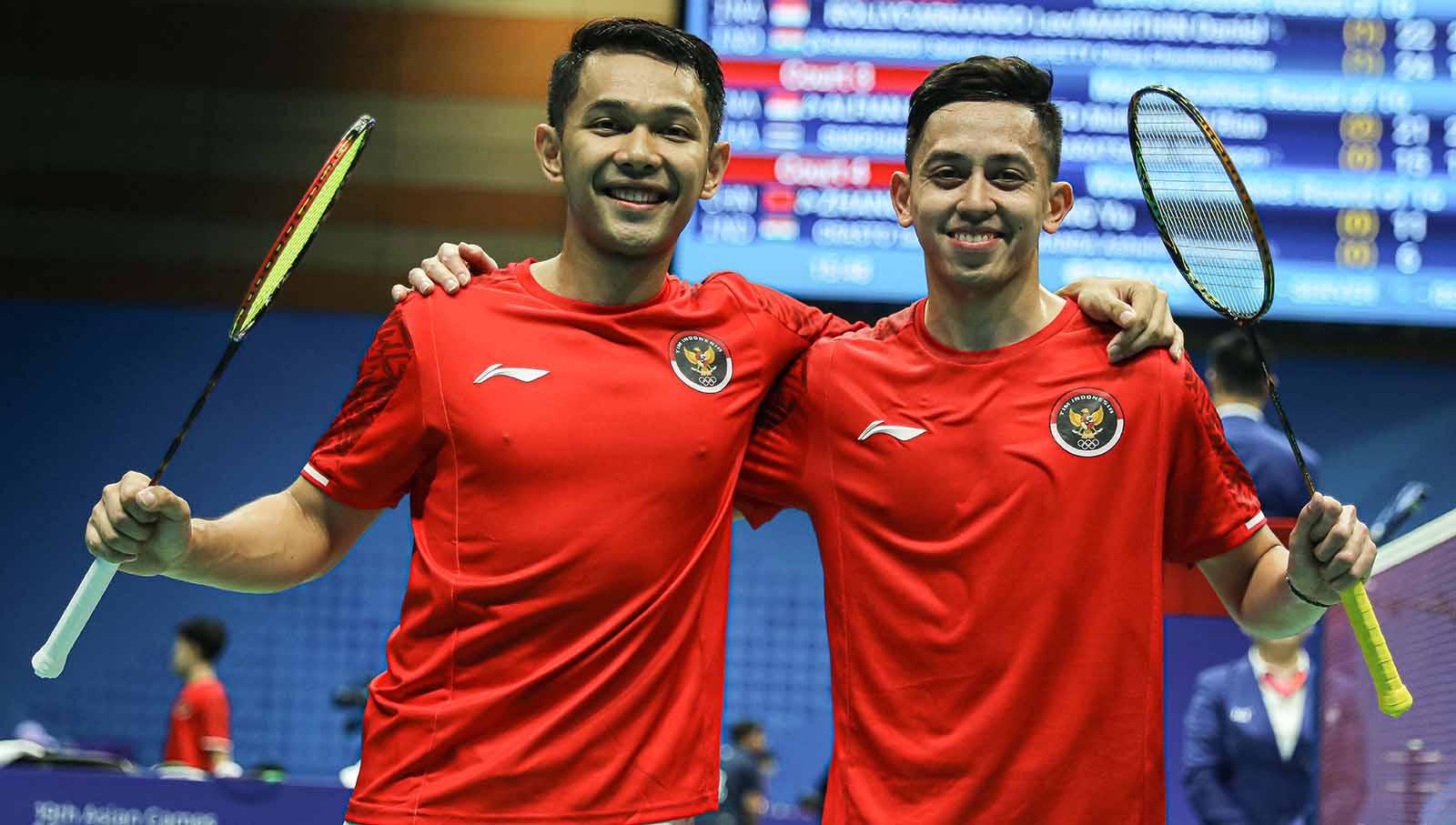 Pasangan ganda putra Indonesia, Fajar Alfian/Muhammad Rian Ardianto, pernah meraih penghargaan di BWF Awards. Foto: PBSI.