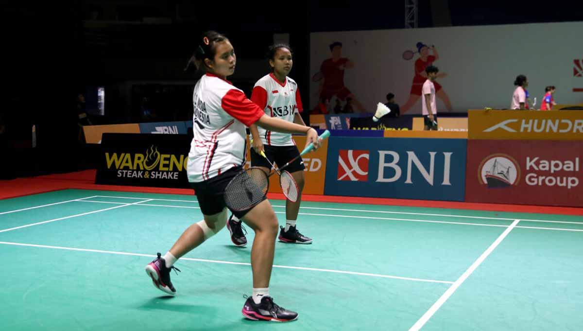 Pasangan ganda putri Indonesia, Isyana Syahira Meida/Rinjani Kwinnara Nastine. (Foto: PBSI)