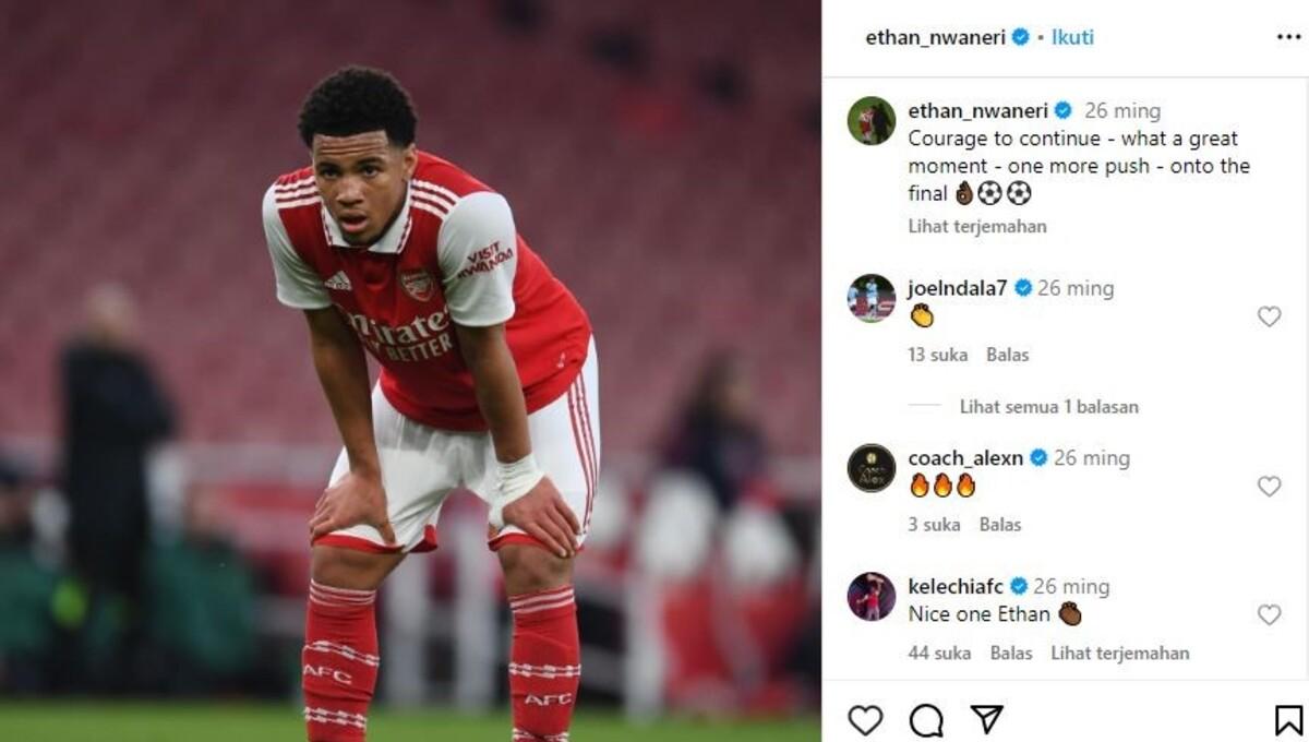 Ethan Nwaneri, pemain Arsenal di Timnas Inggris U-17 (Foto: IG @ethan_nwaneri)