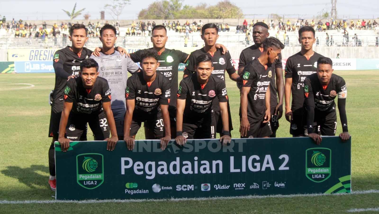 Skuat 11 Pemain Persipa Pati di laga Pegadaian Liga 2 menghadapi Gresik United. Foto: Fitra Herdian/INDOSPORT.