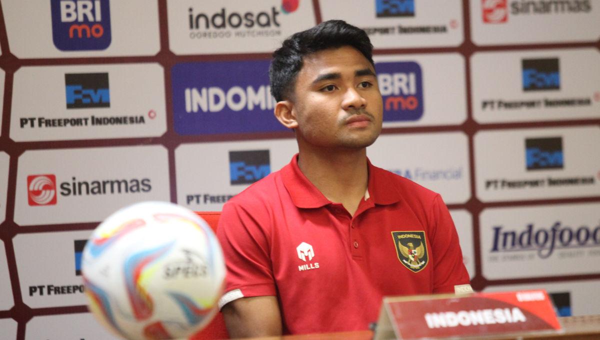 Preematch presconfrence Timnas Indonesia jelang laga Pra Piala Dunia melawan Brunei Darussalam yang dihadiri pelatih Shi  Tae-yong dan Kapten Asnawi Mangkualam di Stadion GBK, Rabu (11/10/23).