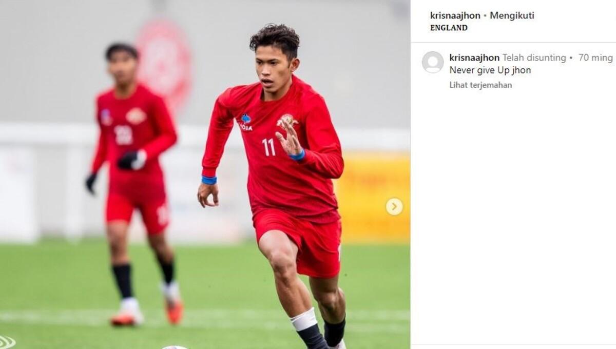 Krisna Sulistia saat berseragam Garuda Select, kini ia bermain untuk Timnas Indonesia U-17 (Foto: IG @krisnaajhon)