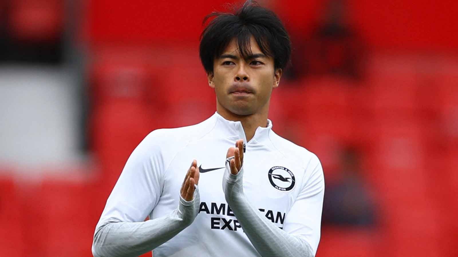 Nama Kaoru Mitoma sudah sukses menyihir Liga Inggris (Premier League) dalam dua musim terakhir dan Manchester United diharapkan bisa mendapatkannya. (Foto: REUTERS/Molly Darlington)