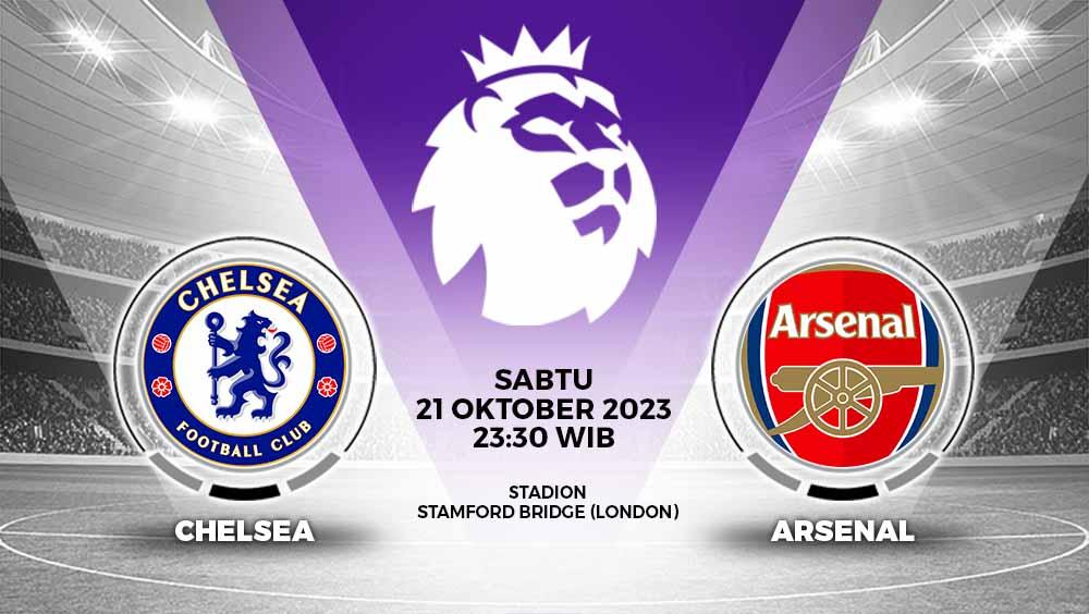 Link live streaming Liga Inggris pertandingan pekan ke-9 antara Chelsea vs Arsenal pada hari Sabtu (21/10/23) mulai pukul 23.30 WIB.
