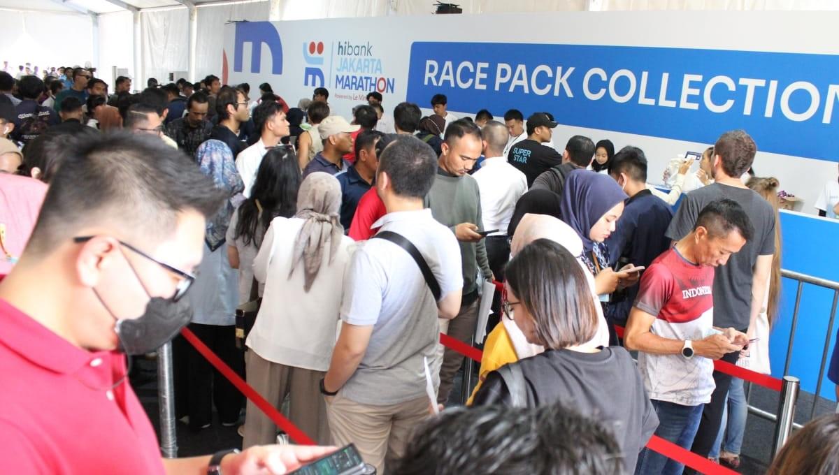 Peserta Jakarta Marathon 2023 mencapai ribuan.