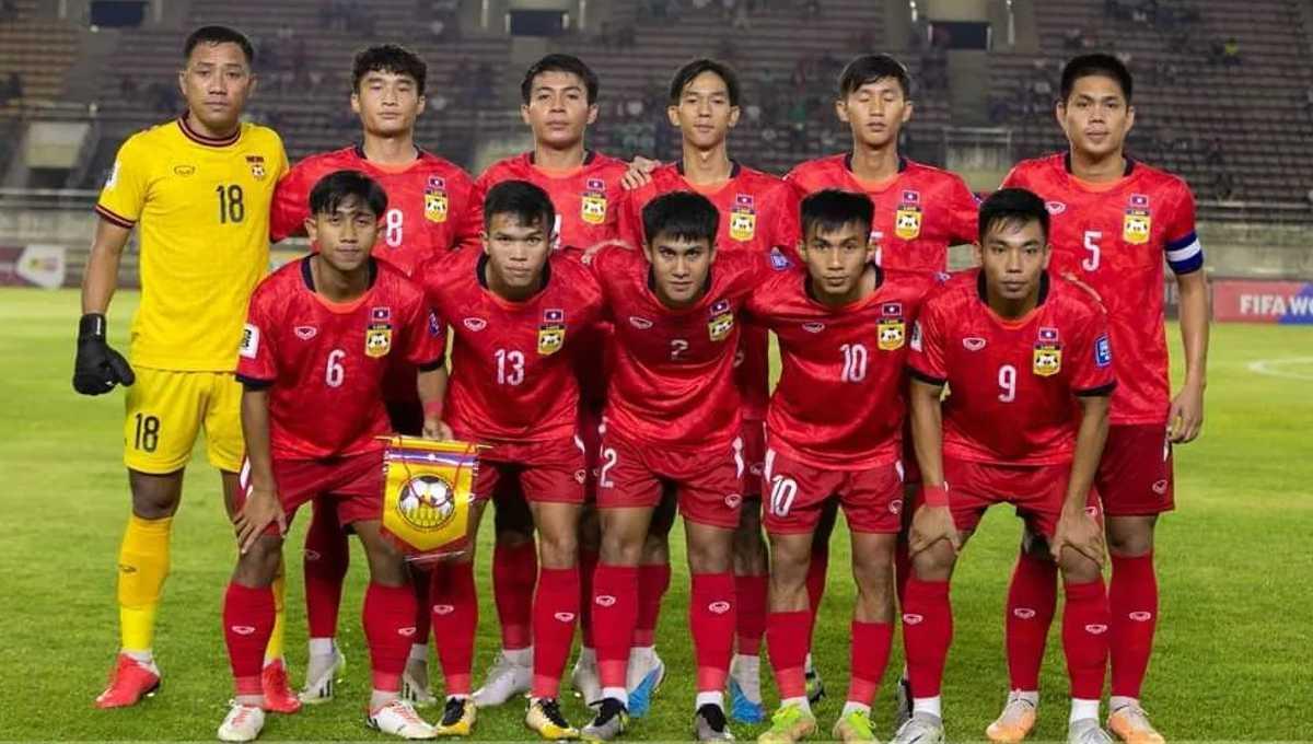 Skuat Timnas Laos saat melakoni pertandingan kualifikasi Piala Dunia 2026.