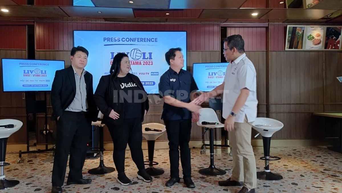 Preskon Livoli Divisi Utama 2023. (Foto: Petrus Manus Da'Yerimon/INDOSPORT) - INDOSPORT